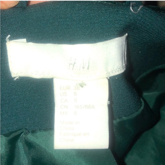 H&M] Blackish Green Velvet Tassel belt Open front wrap Jacket - Picture 10 of 10